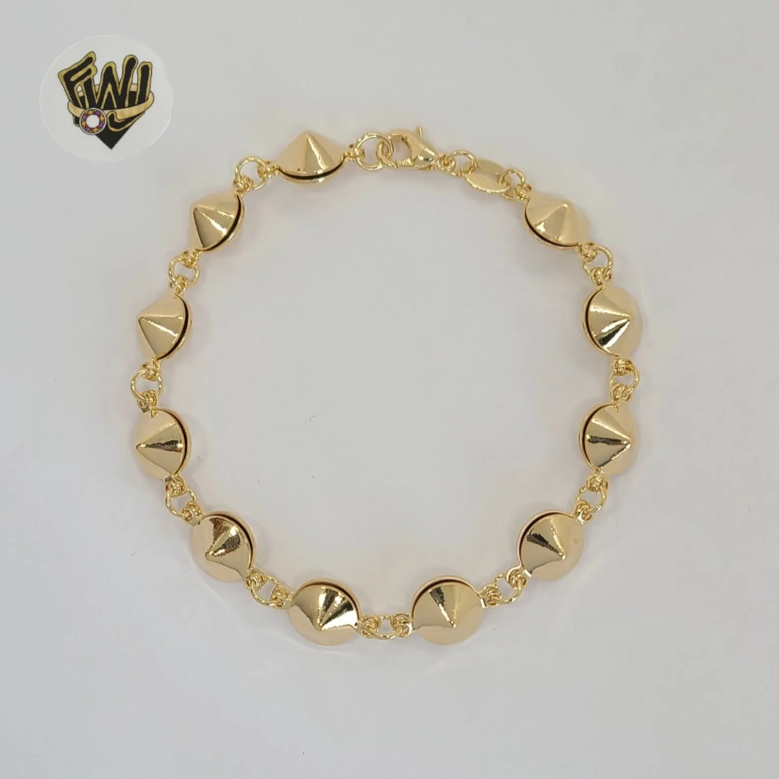 (1-0727) Gold Laminate - 8mm Alternative Link Bracelet - BGF