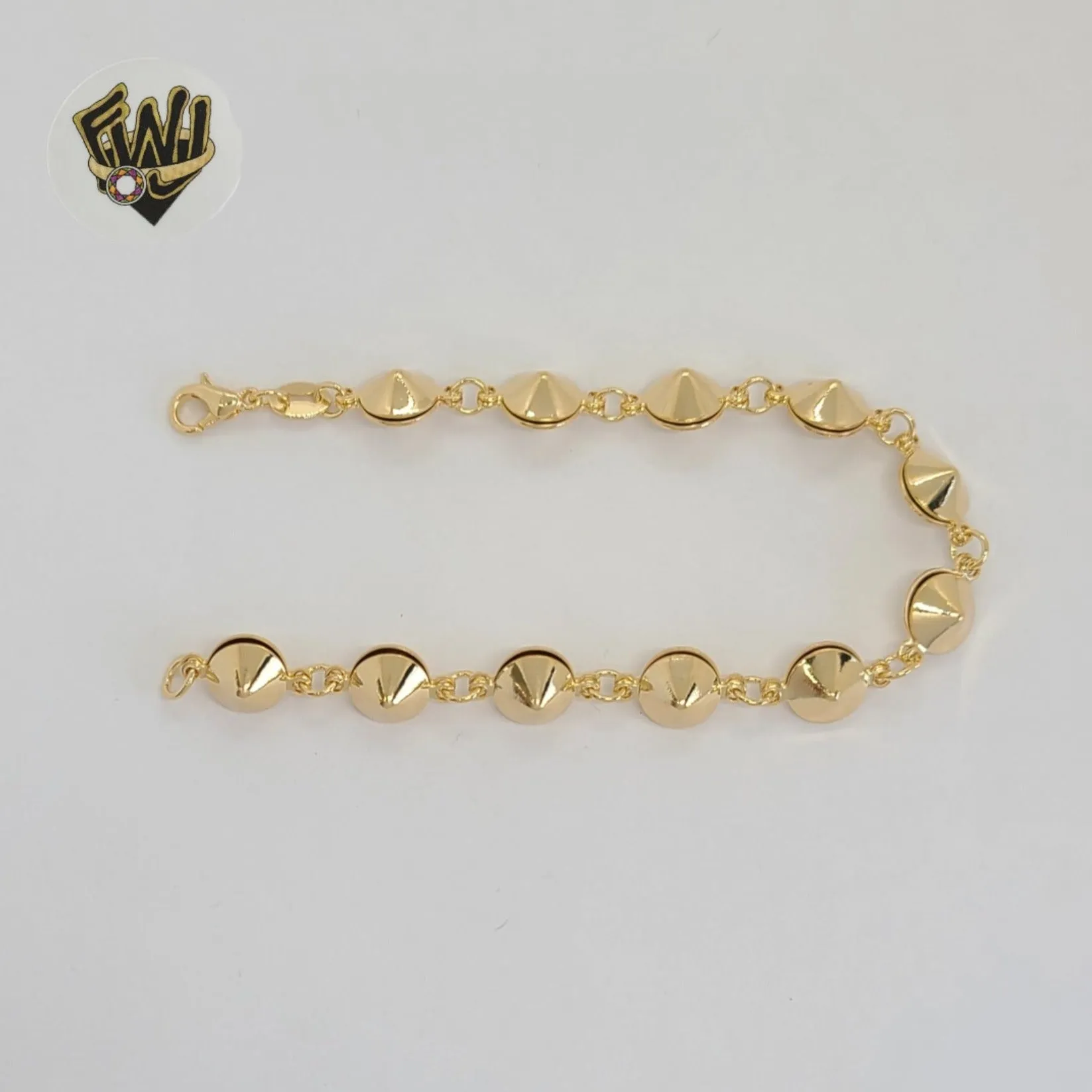 (1-0727) Gold Laminate - 8mm Alternative Link Bracelet - BGF