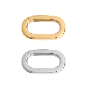 18K Gold PVD Stainless Steel Oval Carabiner / ENC0030