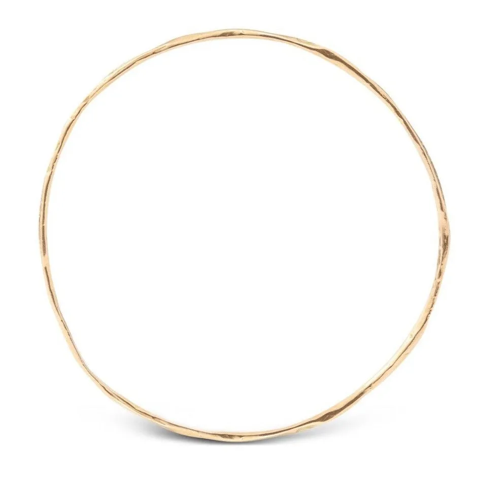 18K Hammered Bangle