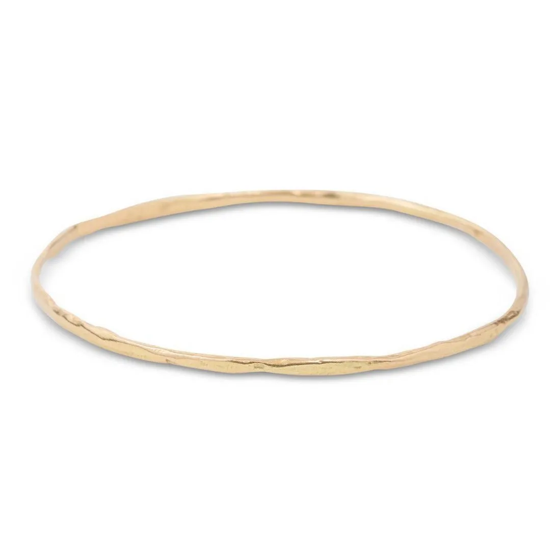 18K Hammered Bangle