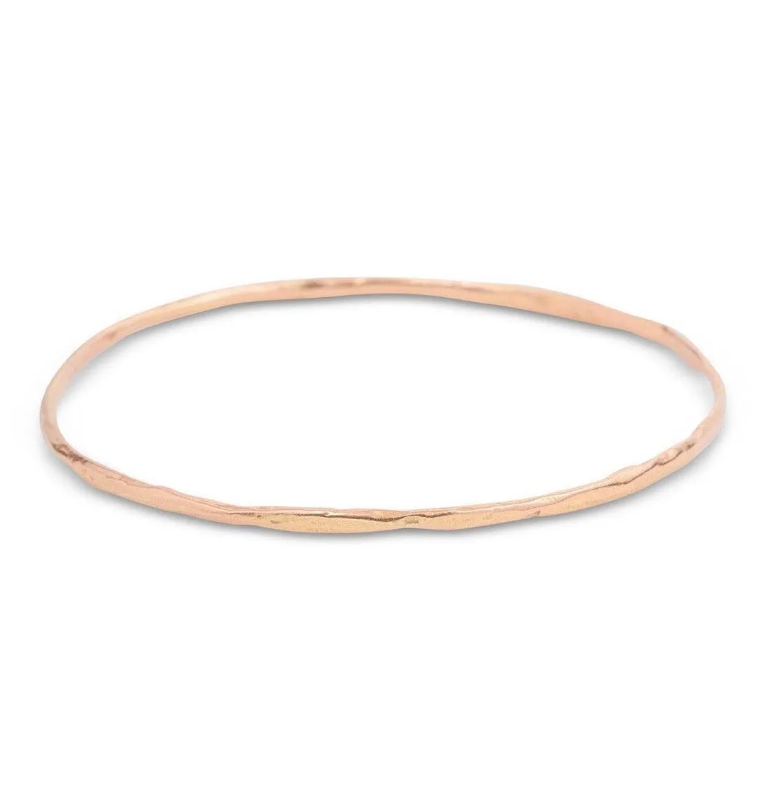 18K Hammered Bangle