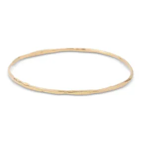 18K Hammered Bangle