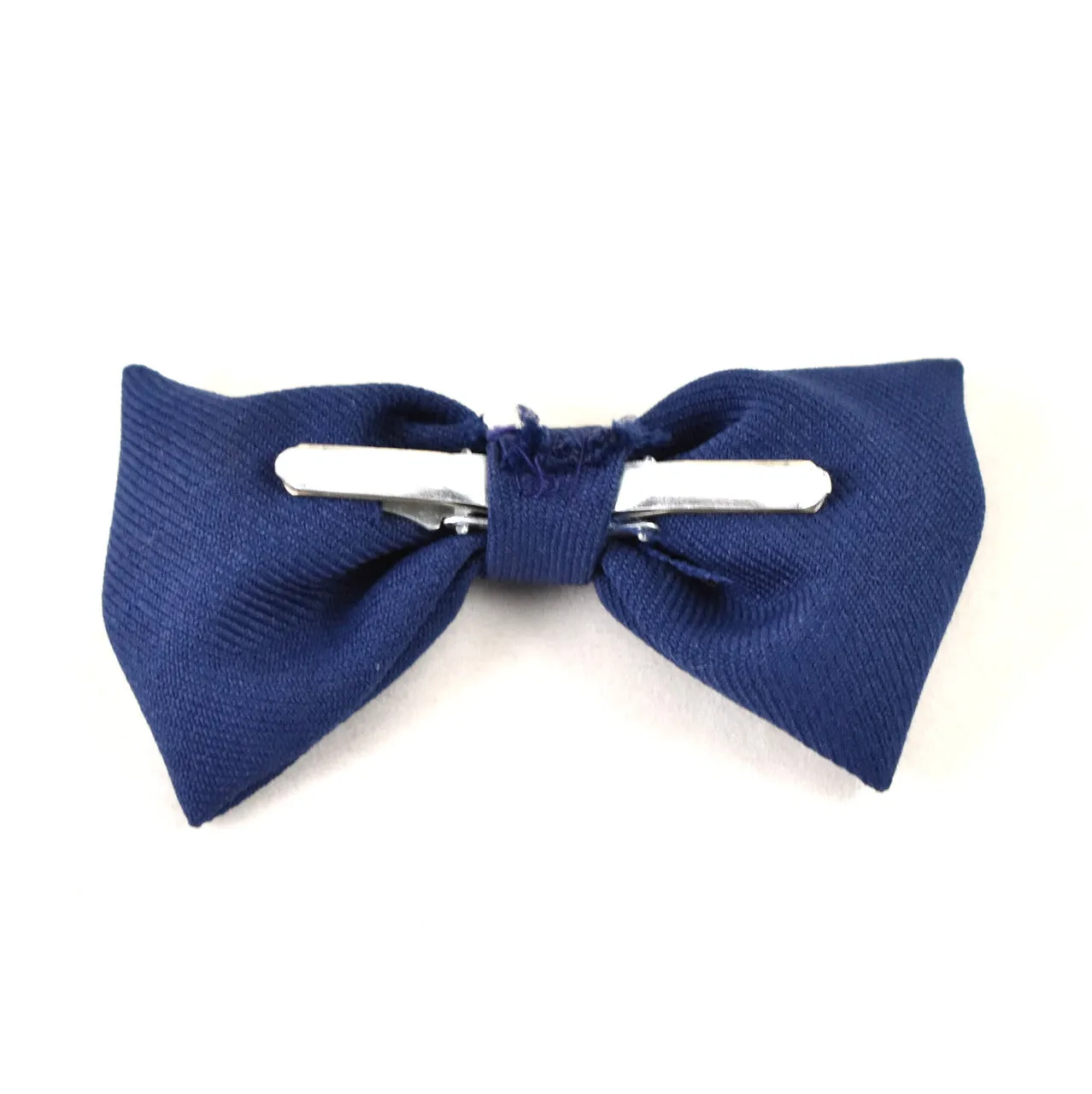 1950s Small Blue Clip On Bow Tie