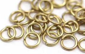 8mm Jump Rings - 100 Raw Brass Jump Rings 8x1.2 Mm A0368