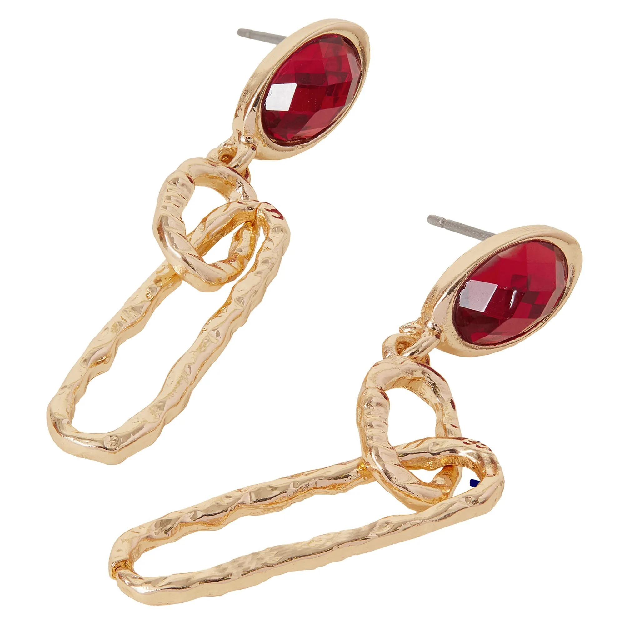 Accessorize London Women's Gem Loop Drop Earrings