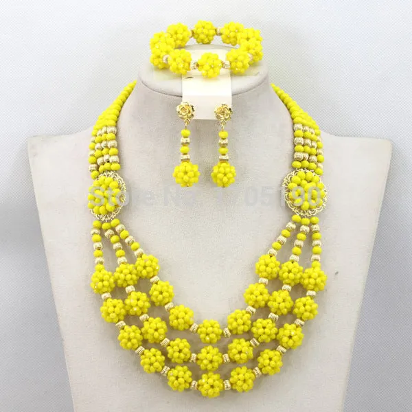 African Beads Jewelry Set Nigerian Wedding Beads for Brides