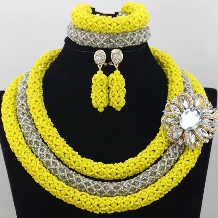 African Beads Jewelry Set Nigerian Wedding Beads for Brides