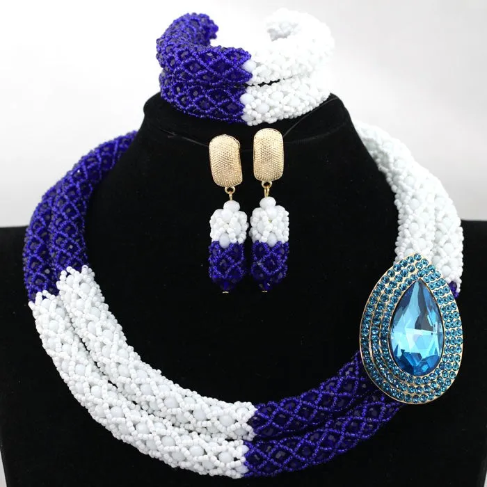 African Beads Jewelry Set Nigerian Wedding Beads for Brides