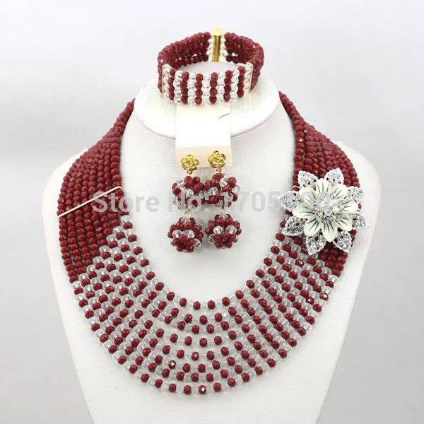 African Beads Jewelry Set Nigerian Wedding Beads for Brides