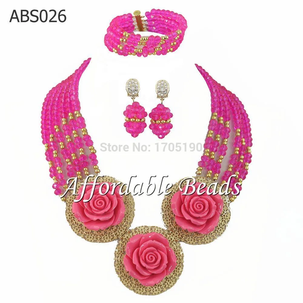 African Beads Jewelry Set Nigerian Wedding Beads for Brides