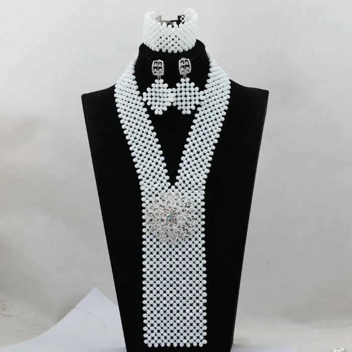 African Beads Jewelry Set Nigerian Wedding Beads for Brides