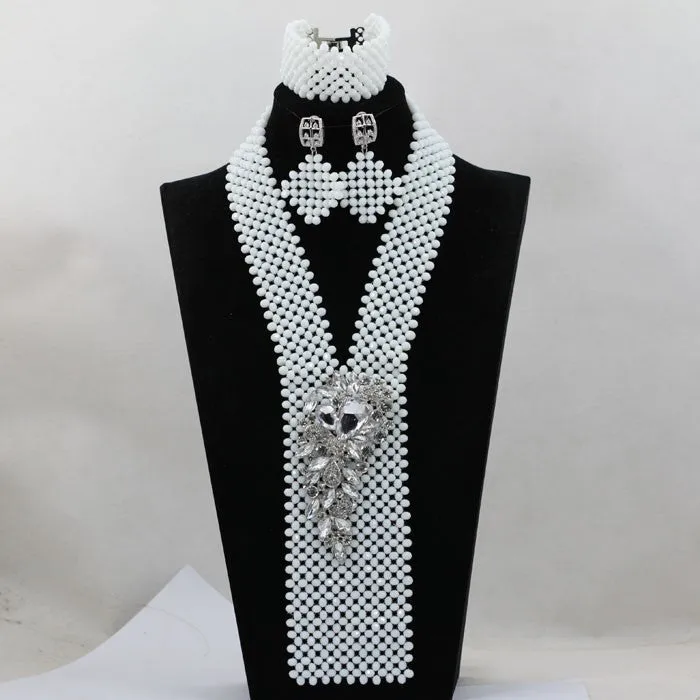 African Beads Jewelry Set Nigerian Wedding Beads for Brides