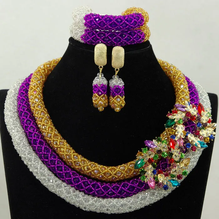 African Beads Jewelry Set Nigerian Wedding Beads for Brides