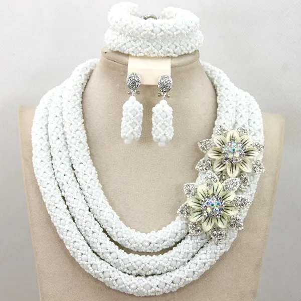 African Beads Jewelry Set Nigerian Wedding for Brides Party