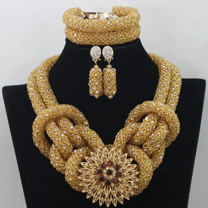 African Beads Jewelry Set Nigerian Wedding for Brides Party