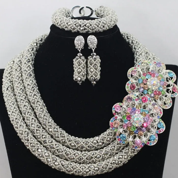 African Beads Jewelry Set Nigerian Wedding for Brides Party