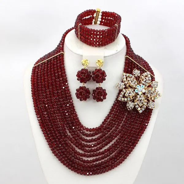 African Beads Jewelry Set Women Engagement Necklace Jewelry Set