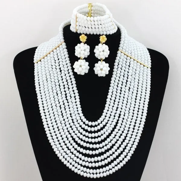 African Beads Jewelry Set Women Engagement Necklace Jewelry Set