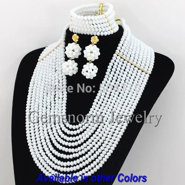 African Beads Jewelry Set Women Engagement Necklace Jewelry Set