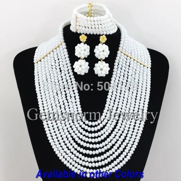 African Beads Jewelry Set Women Engagement Necklace Jewelry Set