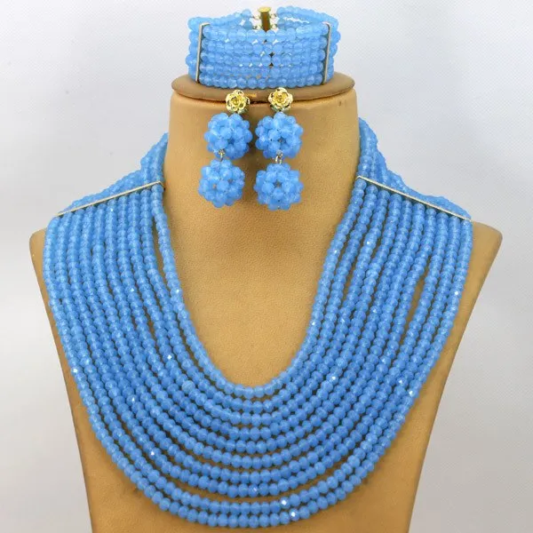 African Beads Jewelry Set Women Engagement Necklace Jewelry Set