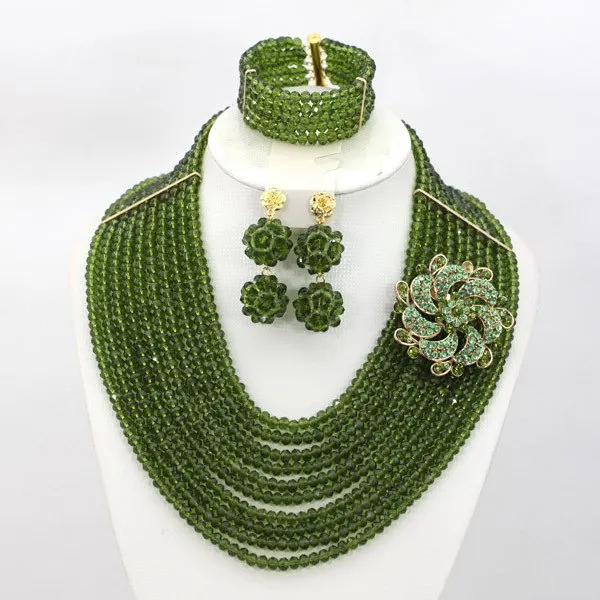 African Beads Jewelry Set Women Engagement Necklace Jewelry Set