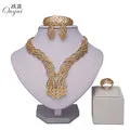 African Jewelry sets Gold Color Crystal Wedding Women Bridal