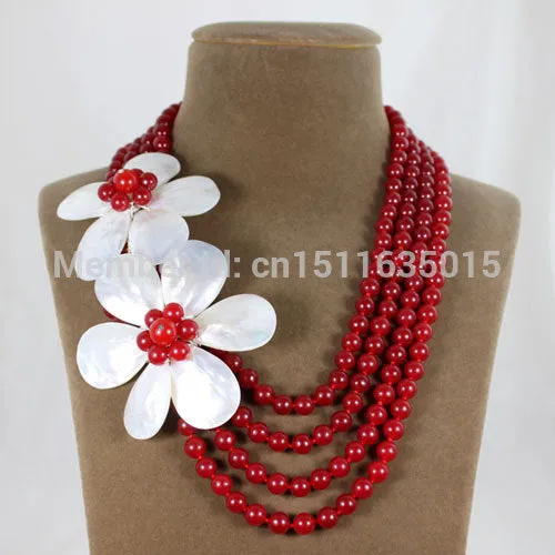 African Wedding Jewelry Sets Nigerian Red Coral Beads