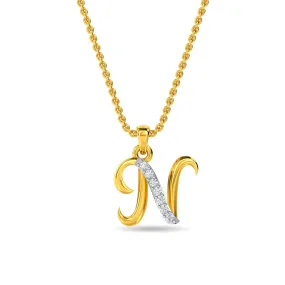 Alphabet N Pendant