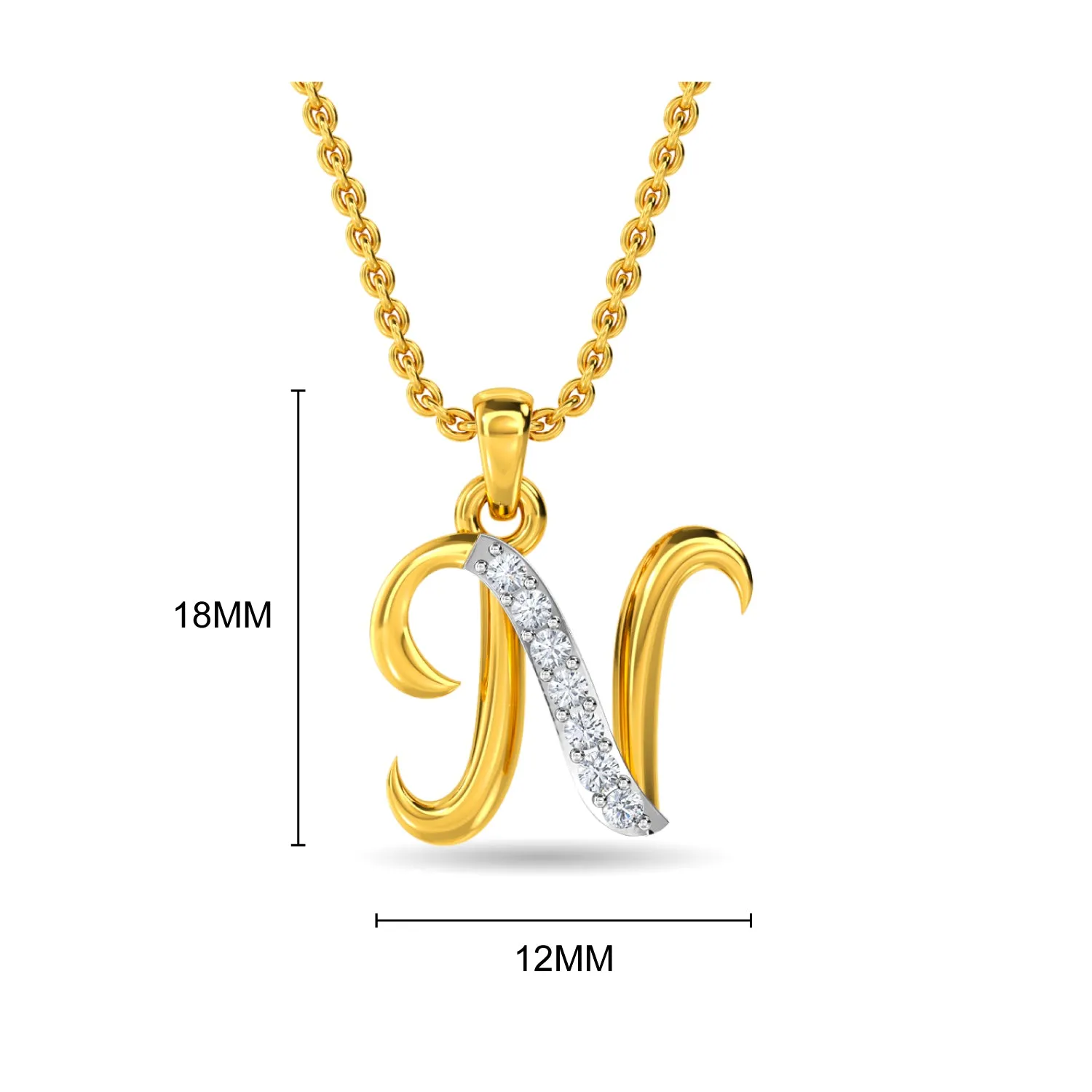 Alphabet N Pendant