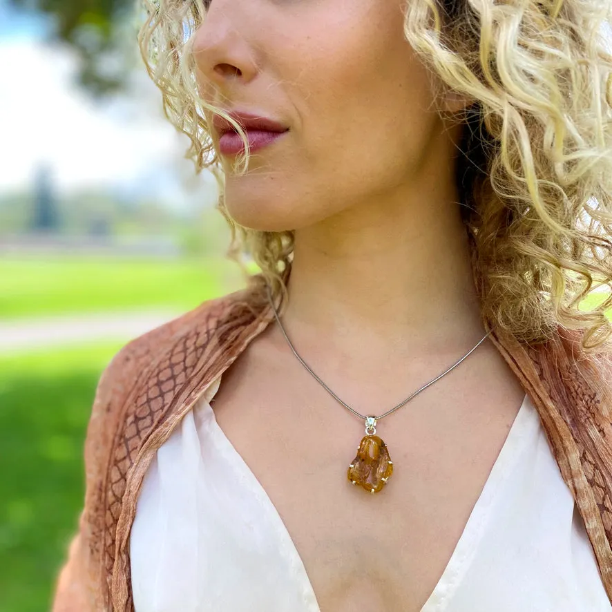 Amber Pendant - Raw