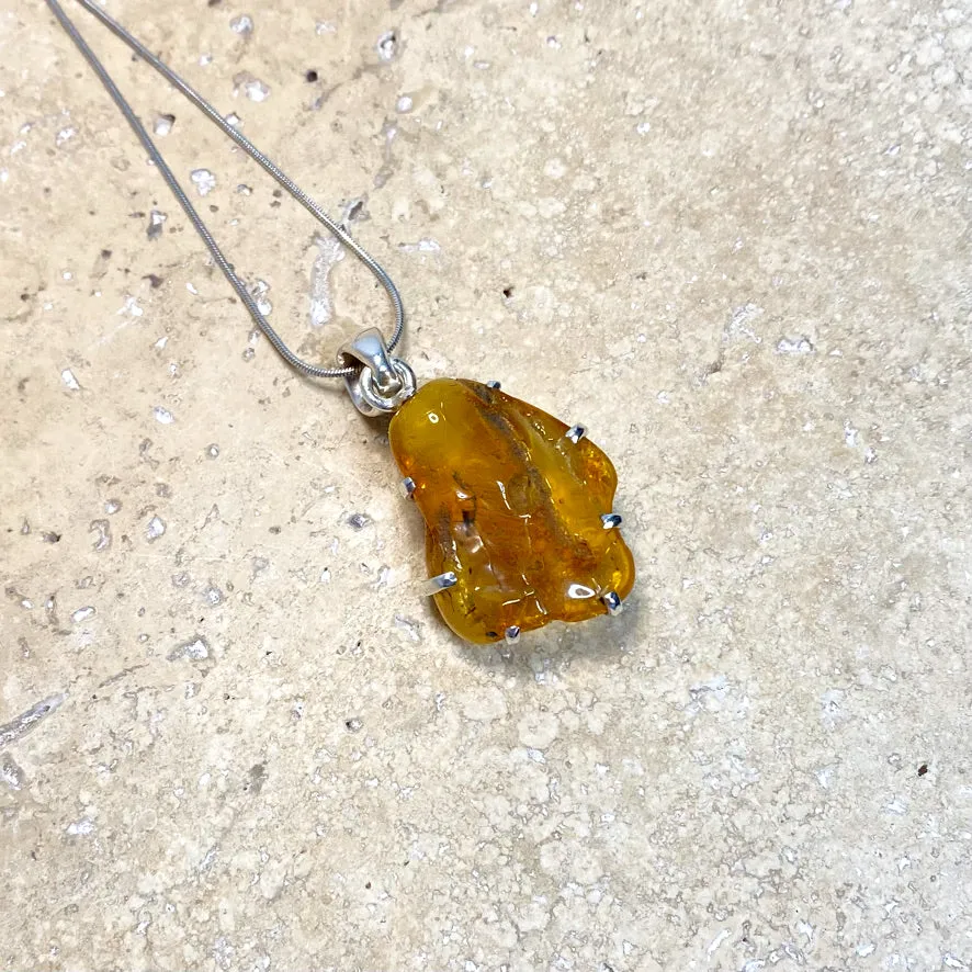 Amber Pendant - Raw