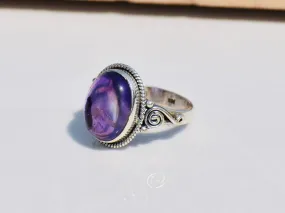 Amethyst Gemstone Sterling Silver Ring,Wedding Gift,Handmade Jewelry,Gift for Her