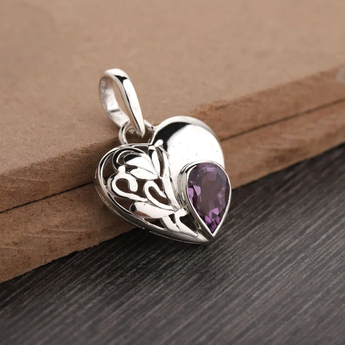 Amethyst Pendant, Silver Amethyst Pendant, Silver Gemstone Pendant