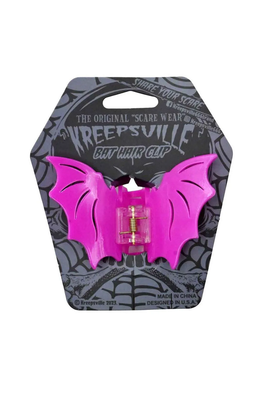 Bat Hair Claw Clip [PINK]