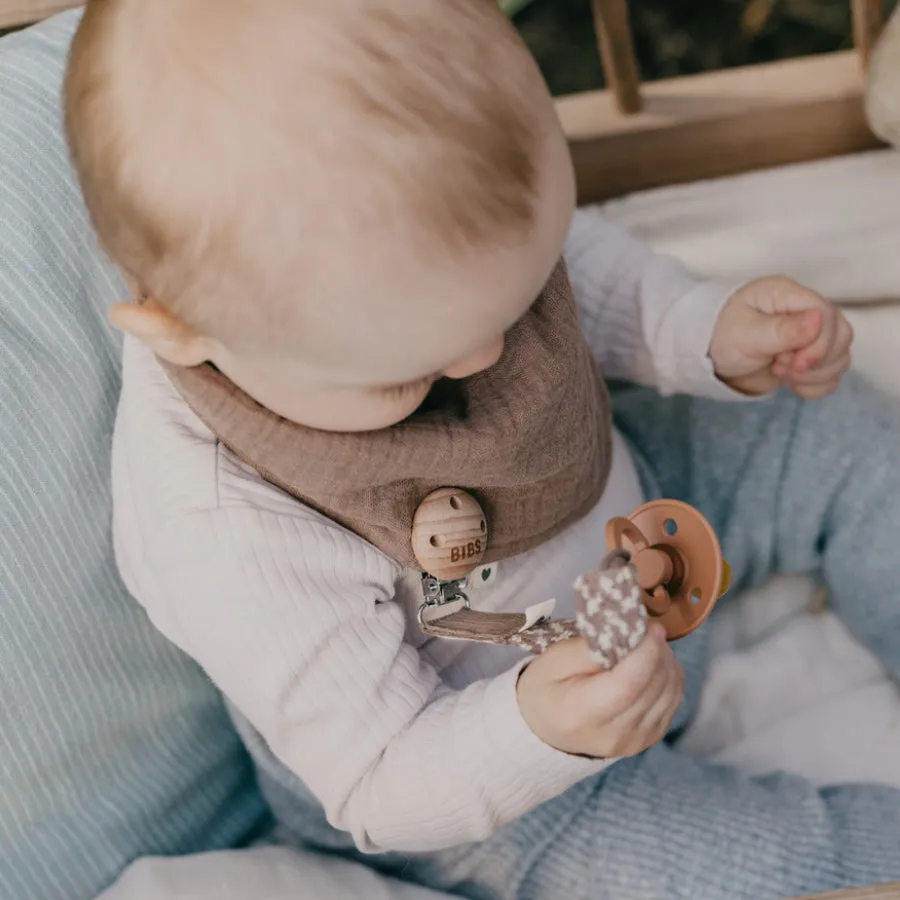 BIBS Pacifier Clip - Ivory/Sand