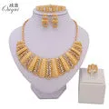 Big African jewelry set Gold-color Necklace Sets Fashion Wedding Bridal Set