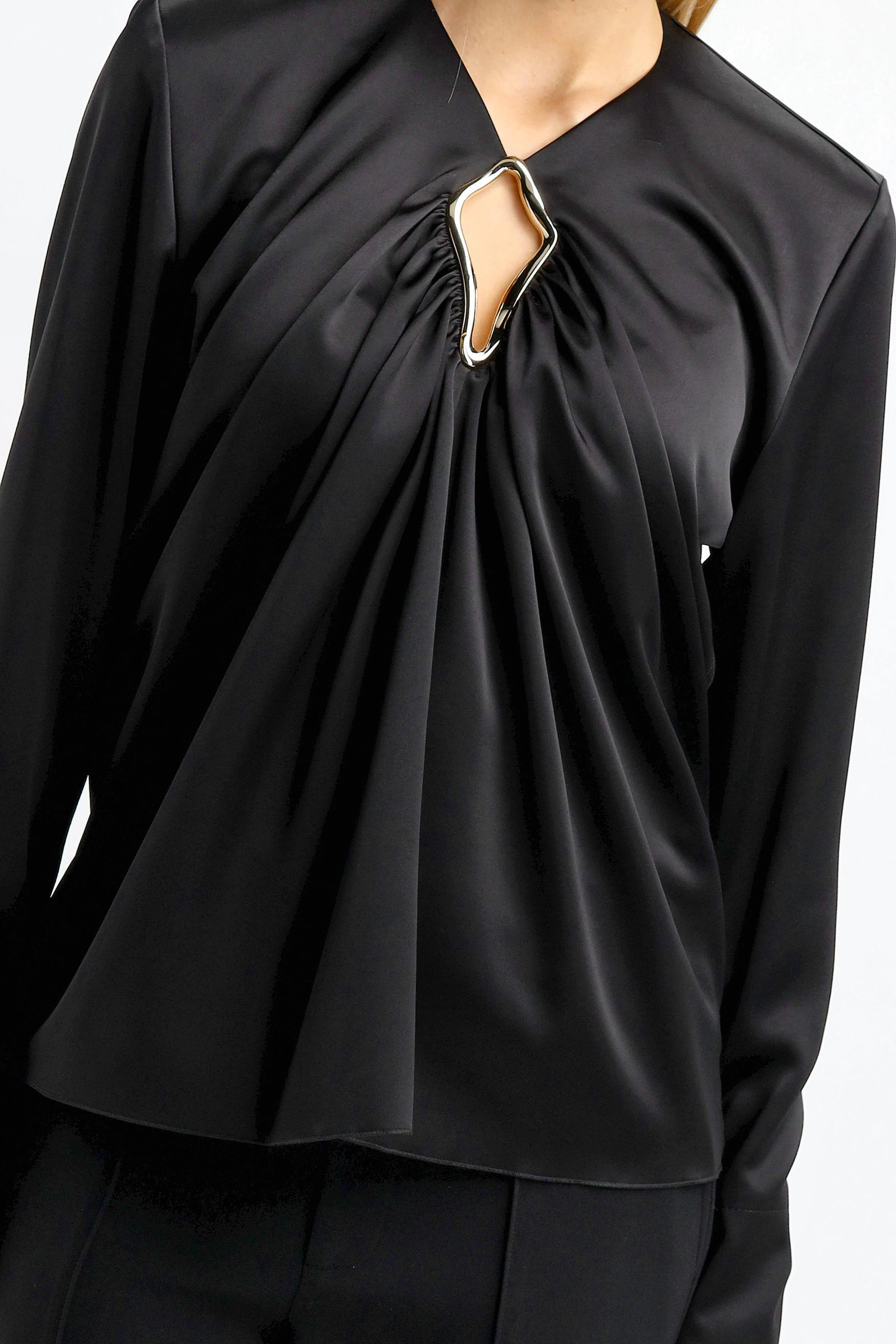 Bluse Drop in Schwarz