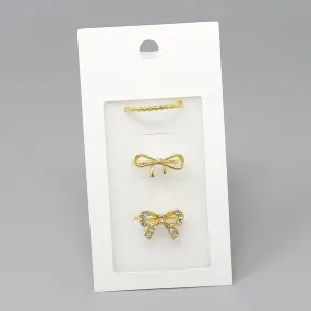 Bow Assorted Ring Set