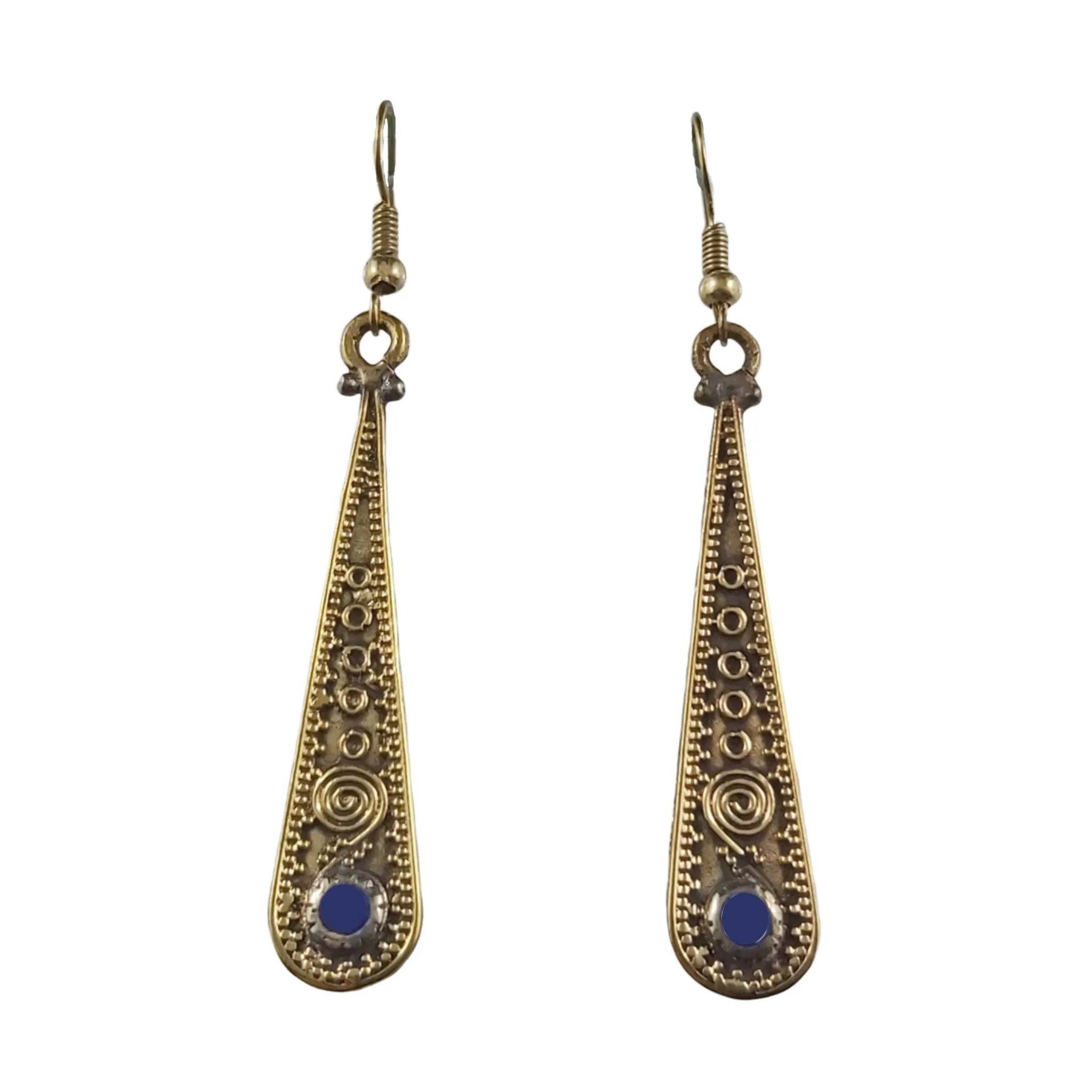 Brass Drop Earrings