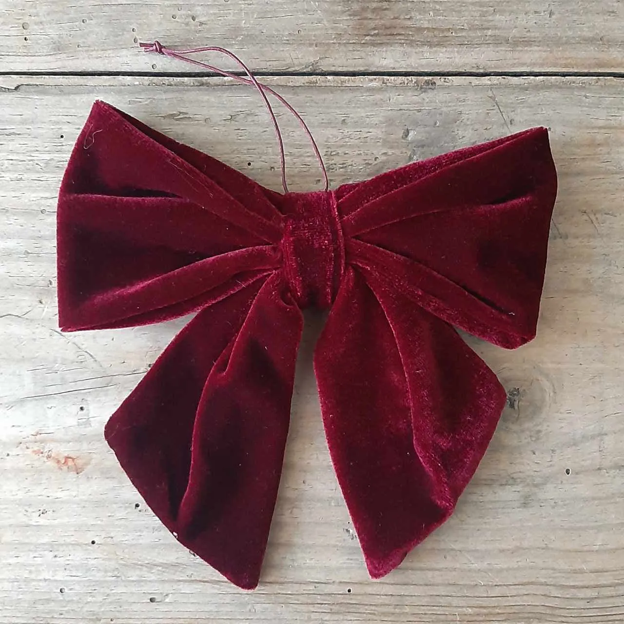 Burgundy Velvet Bow