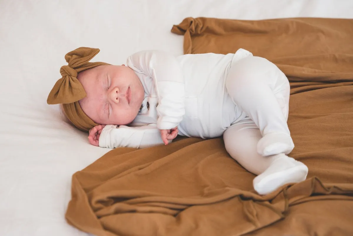 Camel Knit Headband Bow