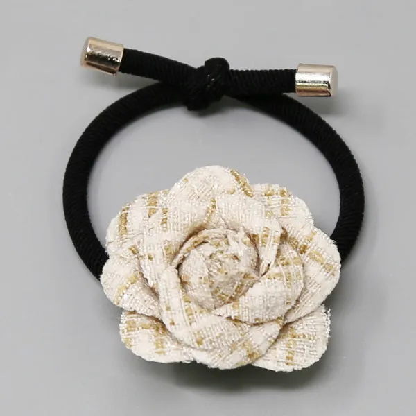 Camellia Flower Hair Scrunchie