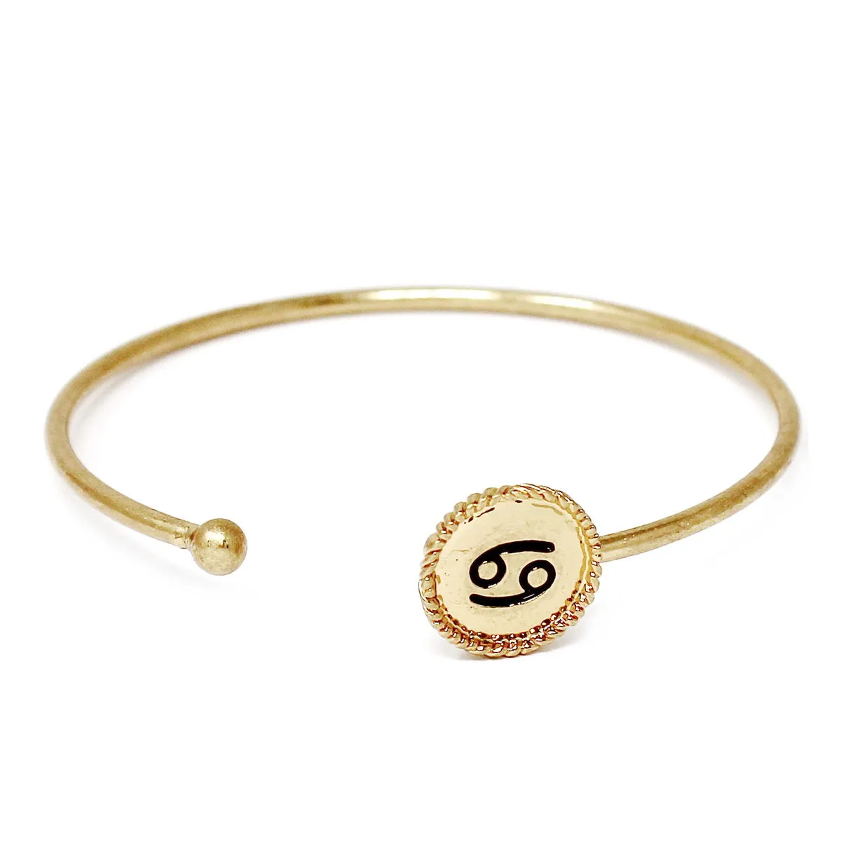 Cancer Zodiac Bangle Bracelet