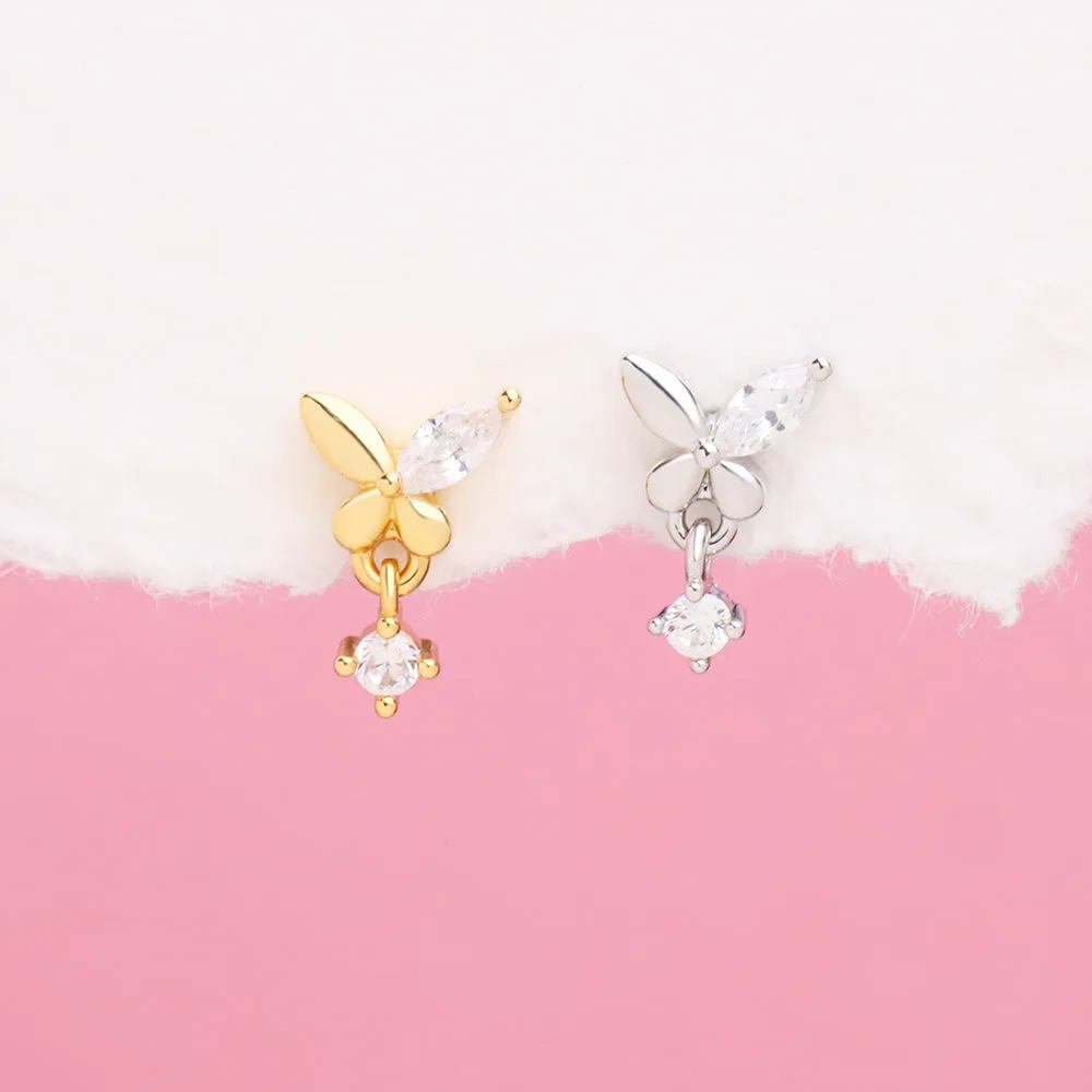 Charm Butterfly Drop Earring