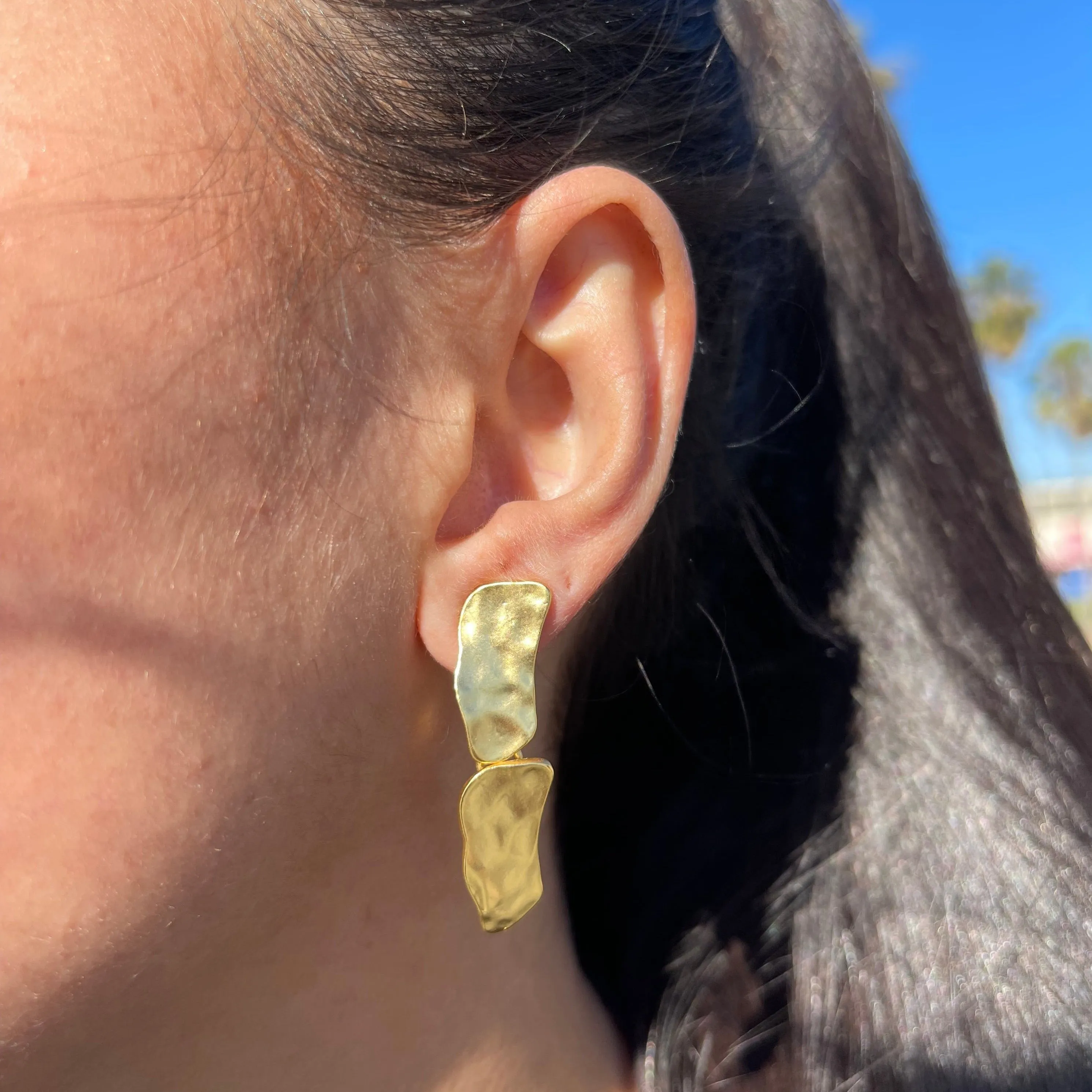 Cobblestone drop earrings