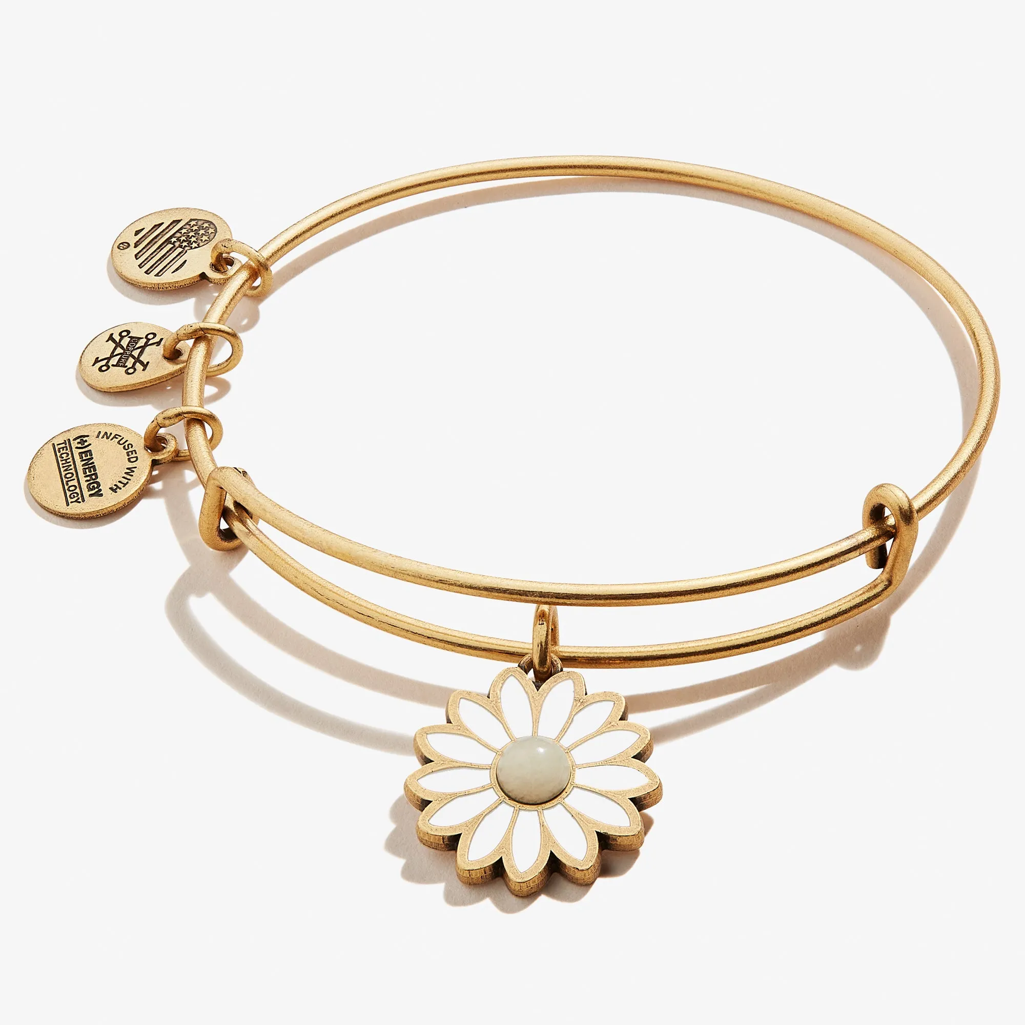 Daisy Charm Bangle Bracelet