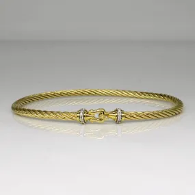 'David Yurman' Cable Diamond Buckle Bracelet | 0.07ctw | 7" |