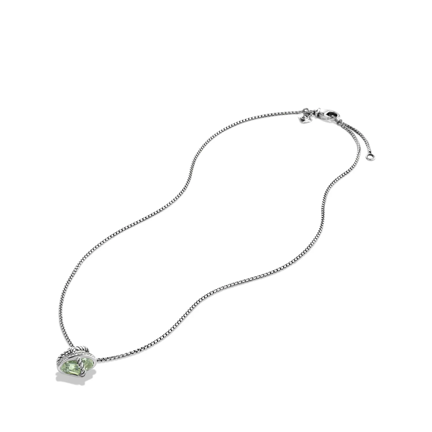 David Yurman Cable Wrap Necklace with Prasiolite and Diamonds